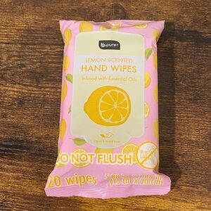 Lemon Scented Hand Wipes - Pink